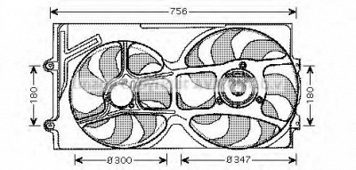 AVA QUALITY COOLING vw7514 -  Вентилятор, охлаждение двигателя